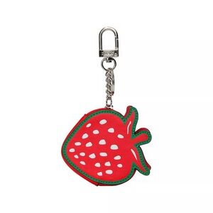 NWT! PINK Victoria's Secret Strawberry Coin Purse Keychain/Bag Charm